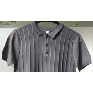 เสื้อสเวตเตอร์ผู้ชาย แขนยาว คอปก ผ้าถักผสมวิสโคส/ไนลอน เบอร์ 12  ลายเรียบ ไม่มีโลโก้ ผลิตในบังกลาเทศ - Product Image 3