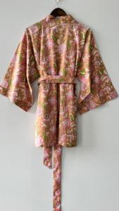 Bata Kimono de algodón estilo vintage 100%, bata térmica para festivales o ropa informal, suministro ODM de tela tejida - Product Image 2