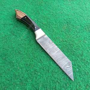 มีดเชฟเหล็กดามัสกัสทำด้วยมือด้ามจับทำด้วยมือมีดเชฟครัวคมพร้อมปลอกหนัง - Product Image 2