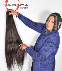 Cuticule indienne alignée 100% femmes Bundle machine double trame traitement aucun vente en gros couleur naturelle noir Extensions de cheveux humains - Product Image 4