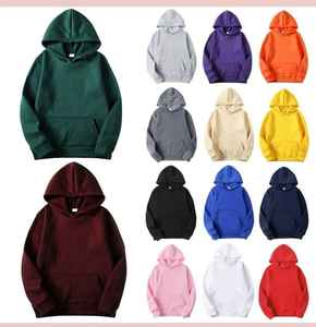 Sudaderas con capucha y sudaderas personalizadas OEM para mujer y hombre de gran tamaño bordado de icono liso en blanco bordado de soporte - Product Image 1