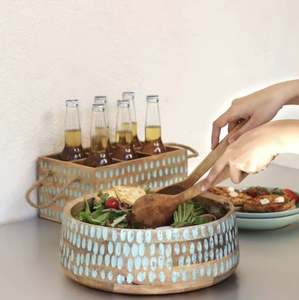 Bol en bois de texture de haute qualité pour buffet dîner saladier décorations de mariage décor de table article 2024 - Product Image 1