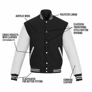 Chaqueta Universitaria para Hombre, Logotipo Personalizado en la Parte Delantera, con Capucha, Acolchada, Resistente al Viento, de Lona, Alta Calidad, Cómoda, Última Moda, Gran Venta, OEM - Product Image 3