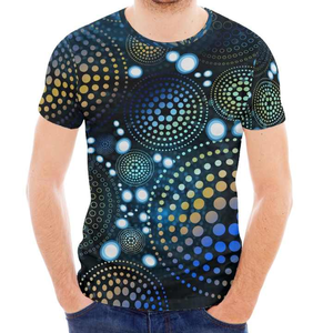 T-shirt pour homme en polyester 100% écologique, de grande taille, ample, de style aborigène, à points, personnalisé, best-seller - Product Image 2