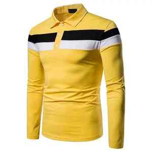 2025 nuevo estilo de moda camisa de estilo Casual cuello alto a cuadros manga larga hombres Polo camisetas para la venta diseño personalizado y logotipo - Product Image 5