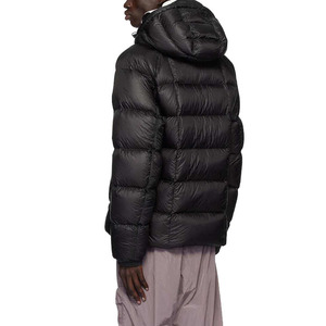 Custom Men Black <b>Thin</b> Waterproof Cropped Bubble <b>Puffer</b> <b>Jacket</b> Quilted Windproof Street Style OEM Wholesale - Product Image 2