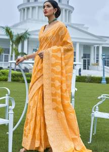 Haute qualité Banarasi soie Sarees Festival Collection robe lourde pour la fête de mariage porter qualité Standard numéro de modèle fantaisie - Product Image 3