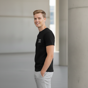 T-shirts à manches courtes pour hommes en coton 100% lourd, personnalisés, vierges, position du logo sur le devant, sérigraphie, service OEM, coupe classique - Product Image 4