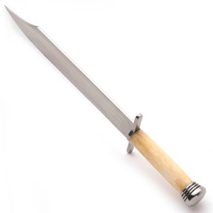 Handmade Bowie <b>Knife</b> Stainless Steel Blade Bone Handle Low Price Multi-Purpose Camping Survival <b>Knife</b> Black Leather <b>Sheath</b>. - Product Image 3
