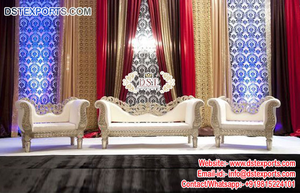 Impresionante Conjunto de Sofás para Escenario de Recepción de Bodas, Moderno Conjunto de Sofás para Escenario de Recepción de Bodas, Conjunto de Sofás Blancos para Escenario de Bodas para Parejas FIJI - Product Image 5