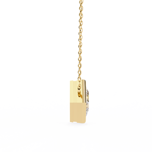 Fine Personality Lab-Grown CVD Princess Cut Diamond Pendentif avec chaîne en or blanc/jaune/rose Bijoux de fête pour femmes - Product Image 3