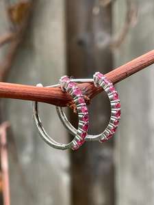 Boucles d'oreilles en argent sterling 925 avec rubis rouge naturel Bijoux en pierres précieuses élégants faits à la main Cadeau romantique pour elle Design unique - Product Image 2