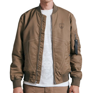 Chaqueta bomber de alta calidad para hombre, ropa de invierno hecha en fábrica con cuello levantado, ropa de abrigo de talla grande para adultos - Product Image 1