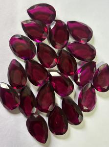 Precio más barato Granate Doublet Glass Stone Lot Ambos lados Facetado Granate para la fabricación de joyas Mix Shape Doublet Glass Stone - Product Image 5