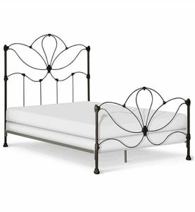 Cama de hierro forjado con mesa lateral para niñas, de metal de tamaño único marco de cama, color negro, venta al por mayor, hotel - Product Image 2