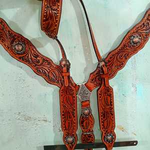 Conjunto de cuello de pecho de cabeza occidental de cuero de vaca de alta calidad, proveedor indio, precios al por mayor - Product Image 5