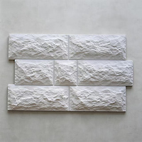 Pierre murale décorative légère et insonorisante en PU, imitation pierre de château blanche moderne, imperméable, pour intérieur et extérieur