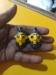 Cuentas DE CARA tribales de coral hechas a medida con detalles intrincados y formas irregulares de colores vibrantes para coleccionistas de diseñadores de joyas - Product Image 6