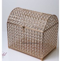 Cadre en fil métallique plaqué or de haute qualité, design moderne et simple, avec perles en acrylique transparent, personnalisé