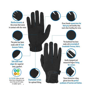 Vente flash Gants d'équitation en cuir pour hommes et femmes avec grip en silicone, écran tactile, gants d'équitation pour l'entraînement sportif - Product Image 2