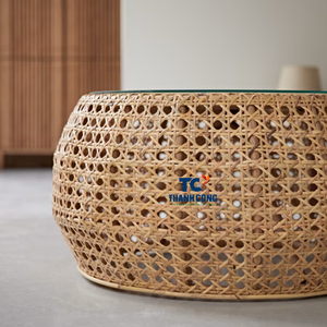 Table basse en rotin en gros, conçue avec des matériaux naturels et un tissage artisanal élégant, parfaite pour la décoration de la maison - Product Image 2