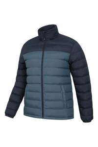 Veste matelassée en toile pour homme, manteau d'hiver chaud et isolé, vêtement d'extérieur léger matelassé, col montant, personnalisé, rembourré avec fermeture éclair - Product Image 3