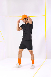 Short de gymnastique respirant et actif 2 en 1 pour hommes poches d'entraînement de piste de sport haute performance décontracté solide teint en plaine écologique - Product Image 6