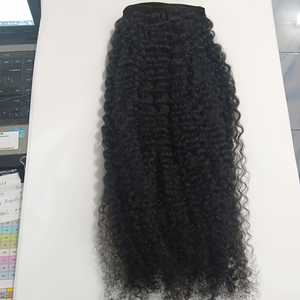 CABELLO RIZADO AL VAPOR TEXTURA DE RIZADO DE LARGA DURACIÓN 100% CABELLO REMY HUMANO SIN AGREGOS QUÍMICOS NATURAL NEGRO CUTICULA SIN ENGRANOS - Product Image 2