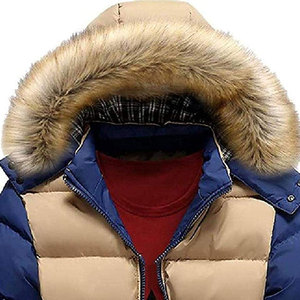 Veste bouffante pour hommes à la mode, vêtements d'hiver haut de gamme coupe ajustée, veste en duvet vierge unie - Product Image 6