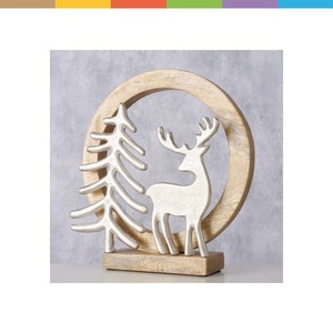 Sculpture d'École de Poissons Abstraite avec des Poissons en Aluminium Faits Main à l'Intérieur d'un Cadre Circulaire en Bois Massif Décoration de Style Côtier Pièce Maîtresse - Product Image 6