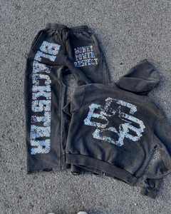 Conjunto Deportivo de Invierno de Lujo Unisex Personalizado OEM, 100% Algodón, Felpa Francesa, Corte Regular, Sudadera con Capucha y Cremallera, Pantalones Deportivos, Ropa Urbana - Product Image 1