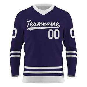 Maillot de hockey sur glace personnalisé Logo cousu avec numéro de nom maillot d'entraînement de hockey Concevez votre propre maillot de hockey pour hommes - Product Image 1