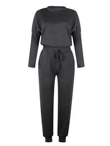 Ensembles de survêtements en velours unisexe respirant décontracté couleur unie pull T-Shirt pantalons de survêtement costumes de jogging logo personnalisable femmes - Product Image 5