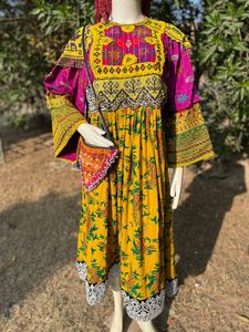 Directo de fábrica cómodo transpirable afgano Kuchi vestido nuevo Afghani Kuchi fiesta colección encaje lentejuelas botón sólido al por mayor - Product Image 3