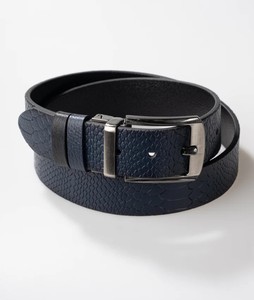 Ceintures habillées réversibles pour hommes OEM de haute qualité en cuir véritable imprimé crocodile personnalisable avec alliage pour boucle double face - Product Image 1