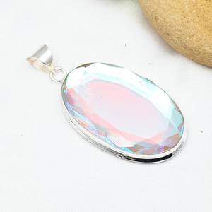 Colgante de Topacio Místico, Plata de Ley 925, Collar de Piedras Preciosas Hecho a Mano, Joyería de Regalo para Ella, Moda Femenina de Lujo - Product Image 2