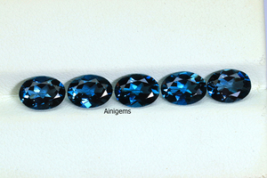 Piedra preciosa de Topacio Azul Londres natural Forma ovalada 7x5mm a 16x12mm Tamaño Gemas de Topacio Azul de corte facetado suelto a precio al por mayor - Product Image 2