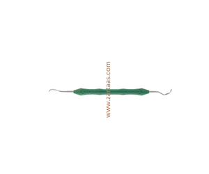 CRANE-CAPLAN สีกายวิภาคสากล Scaler, CK 6, โค้ง, ปลายคู่, จับมอง, สีเขียว, 175มม., 7 ", premolars - Product Image 6