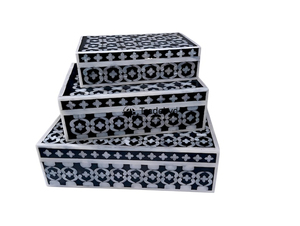 Cajas de joyería con incrustaciones de resina de calidad superior Almacenamiento elegante y solución de regalo decorativa de Tradebyd - Product Image 3