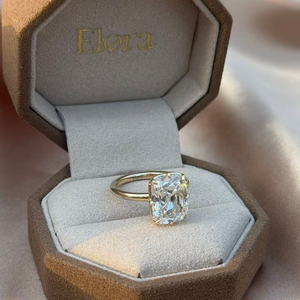 Bague de fiançailles en diamant de culture, taille Old Mine, style Eliza - Product Image 5