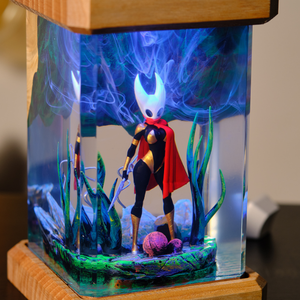 Lampe en époxy personnalisée, Lampe en résine époxy, Lampe en résine époxy personnalisée, Lampe en bois et résine, Veilleuse personnalisée, Cadeau fait main, Halloween - Product Image 5