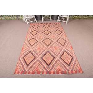 Tapis turc 5,4 x 10,2 pieds, grand tapis vintage, tapis persan rouge - Product Image 1