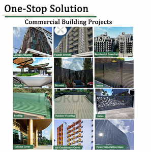 Stores horizontales pour façade extérieure de bâtiment, design en métal, persiennes en aluminium, brise-soleil - Product Image 2
