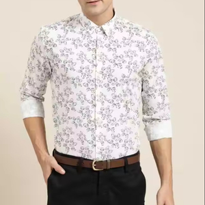 Camisa de vestir de gran oferta personalizada con botones de sublimación estampados, camisas de trabajo de negocios formales de oficina para caballeros y hombres ajustados lisos a la moda - Product Image 1