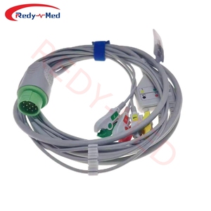 Compatibele Schiller Bruker 3 Lood <span class=keywords><strong>Ecg</strong></span> Kabel Snap Pinch Iec Aha Kabel <span class=keywords><strong>Ecg</strong></span> De 5 Derivaciones <span class=keywords><strong>Ecg</strong></span> Kabel - Product Image 4