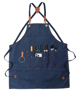 Babero de algodón con logotipo personalizado, delantal de lona impermeable a prueba de aceite a la moda, Mangas para Catering, cocina, trabajo transfronterizo - Product Image 2