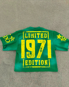 Custom Oversized 300GSM Cotton <b>T</b> <b>Shirt</b> For Men Boxy <b>Cropped</b> <b>Fit</b> Heavyweight Tee With Screen Print And Custom Logo Streetwear - Product Image 2