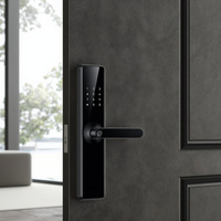 Serrure de porte intelligente à empreintes digitales en alliage d'aluminium haute sécurité, carte RFID, application Tuya TTlock, code de mot de passe, stockage de données cloud pour bois