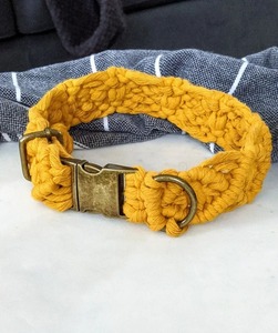 Collar de macramé hecho a mano para perro, elegante accesorio bohemio para mascotas, duradero, ajustable, cómodo para perros pequeños, medianos y grandes - Product Image 5