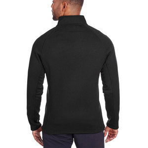 Pull à col en V personnalisé avec logo imprimé pour homme, en polaire écologique, idéal pour l'hiver, avec demi-fermeture éclair - Product Image 2